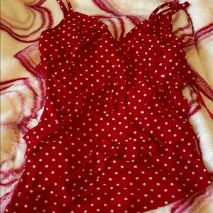 Red Polka Dot Women's Tank Top